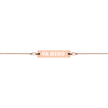 Load image into Gallery viewer, Engraved Silver Bar Chain Bracelet